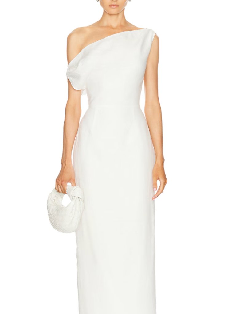 Sans Faff Off The Shoulder White Maxi Dress